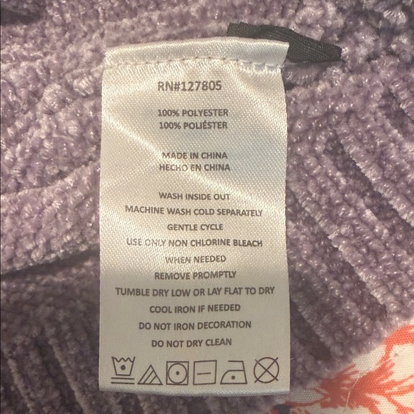 DKNY Heathered Purple Crew Neck Sweater Girl 3T - Picture 4 of 4